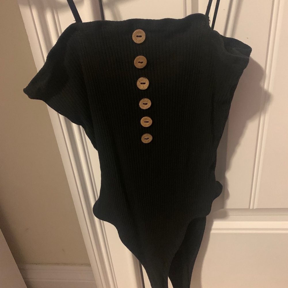 black button bodysuit